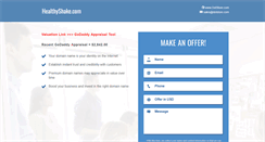 Desktop Screenshot of healthyshake.com
