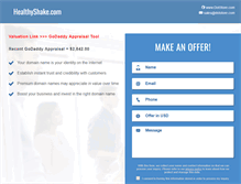 Tablet Screenshot of healthyshake.com